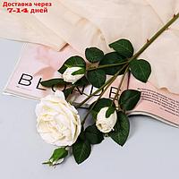 Цветы искусственные "Роза изыск" 10х64 см, белый