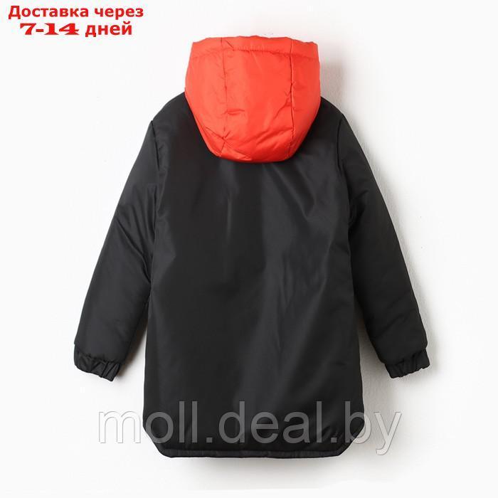 Куртка демисезонная детская, цвет чёрный, рост 146-152 см - фото 2 - id-p214088105