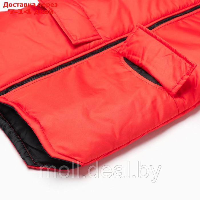 Куртка демисезонная детская, цвет красный, рост 116-122 см - фото 2 - id-p214088106