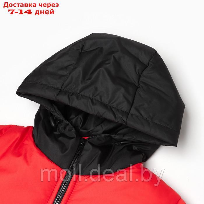Куртка демисезонная детская, цвет красный, рост 116-122 см - фото 8 - id-p214088106