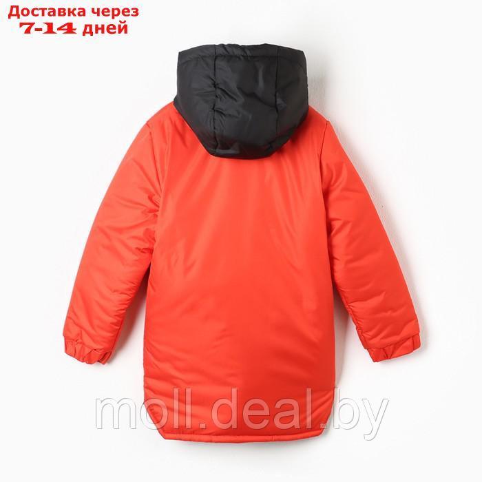 Куртка демисезонная детская, цвет красный, рост 146-152 см - фото 7 - id-p214088107