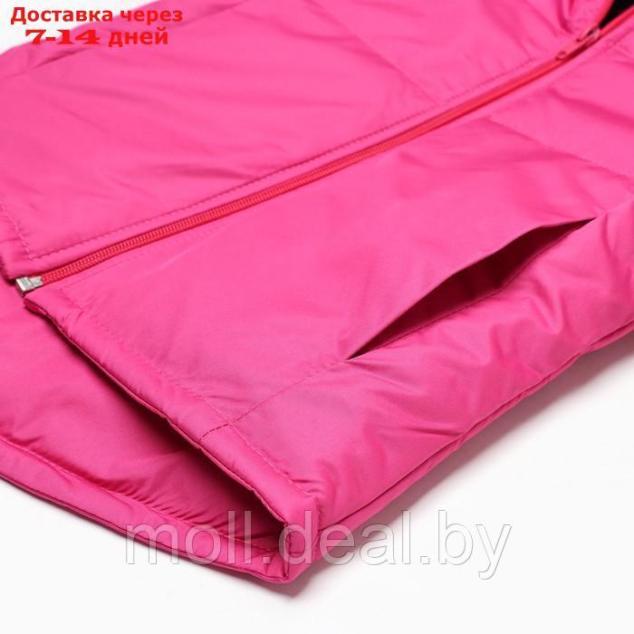Костюм демисезонный детский (куртка/полукомб), цвет малиновый, рост 98-104 см - фото 7 - id-p214088113