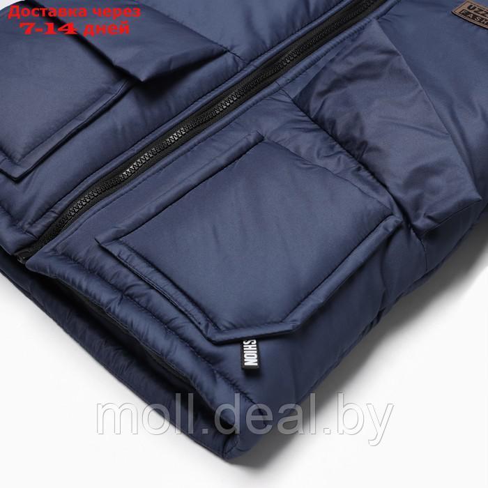Комплект зимний для мальчика (куртка/полукомб), цвет синий, рост 92-98 см - фото 6 - id-p214088114