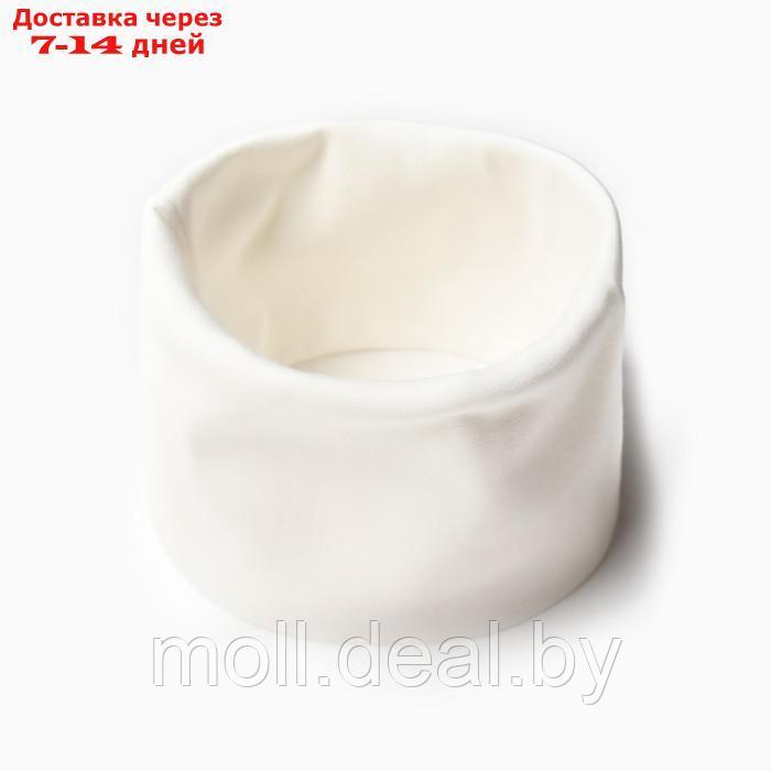 Комплект (шапка, снуд) для девочки А.7306, цвет молочный, р. 50-52 - фото 4 - id-p214088123