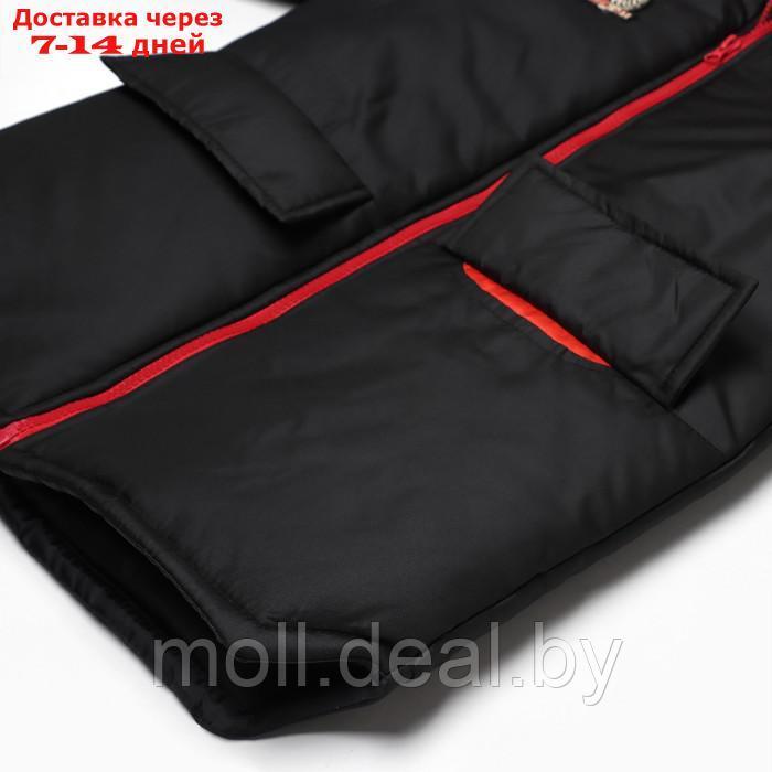 Куртка демисезонная детская, цвет чёрный, рост 110-116 см - фото 10 - id-p214088150