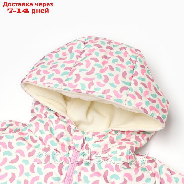 Костюм демисезонный для девочки (куртка/полукомб), цвет розовый, рост 98-104 см - фото 4 - id-p214088156
