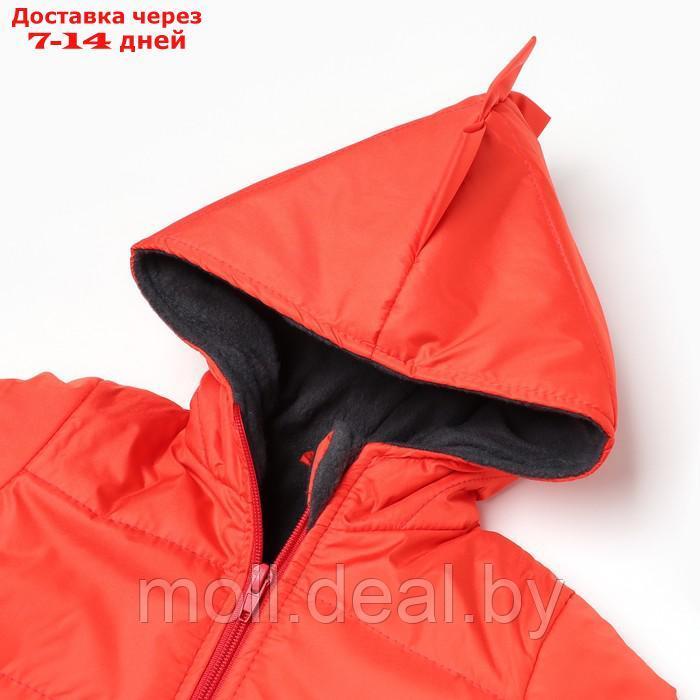 Костюм демисезонный детский (куртка/полукомб), цвет красный, рост 80-86 см - фото 4 - id-p214088201