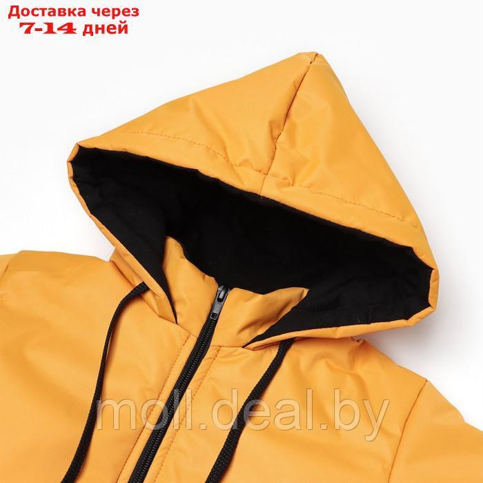 Куртка демисезонная детская, цвет горчичная, рост 98-104 см - фото 9 - id-p214088312