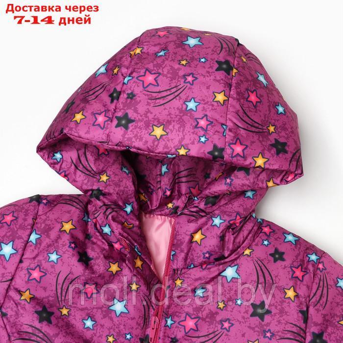 Куртка для девочки, цвет малиновый/звёздочки, рост 92-98 см - фото 10 - id-p214088321