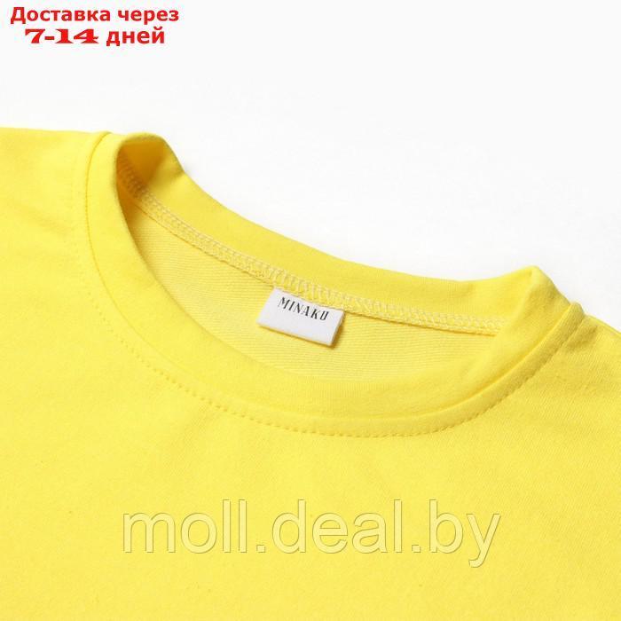 Костюм детский (футболка, шорты) MINAKU: Casual Collection цвет жёлтый, рост 116 см - фото 2 - id-p214088476