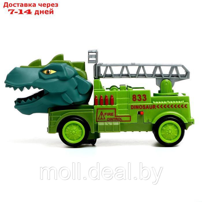 Машина "Динозавр", работает от батареек, свет и звук, МИКС - фото 2 - id-p214088597