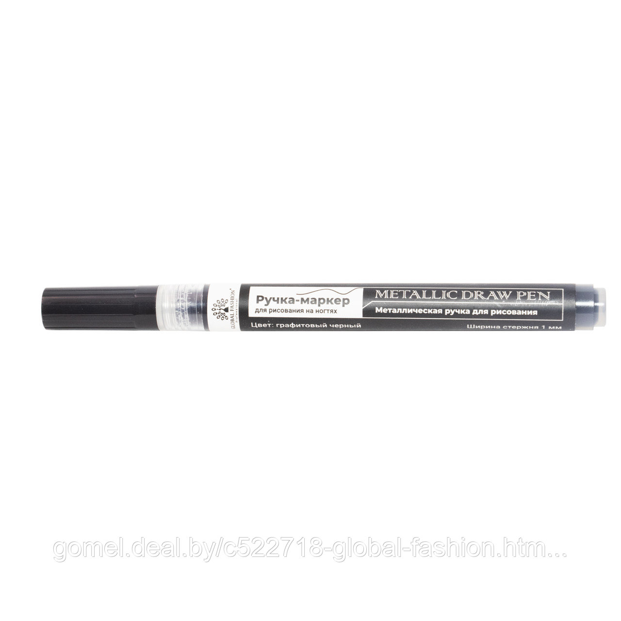 Ручка-маркер для рисования на ногтях, ширина стержня 1 мм, цвет: графитовый черный - фото 1 - id-p214097220