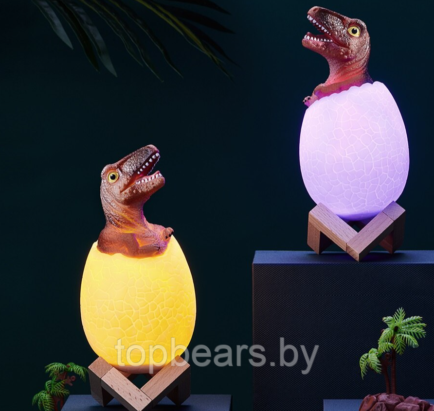 Светодиодный ночник Мезозой (лампа - ночник) 3D Динозавр игрушка с пультом управления, 16 цветов Фаброзавр - фото 9 - id-p179744974