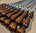 Кованный шампур из нержавеющей стали 60 см. с деревянной ручкой 1 шт., фото 6