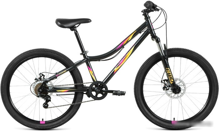 Велосипед Forward Iris 24 2.0 D 2022 (черный/розовый) - фото 1 - id-p211712944