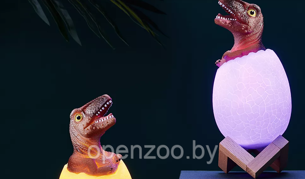 Светодиодный ночник Мезозой (лампа - ночник) 3D Динозавр игрушка с пультом управления, 16 цветов Аллозавр - фото 6 - id-p113253252