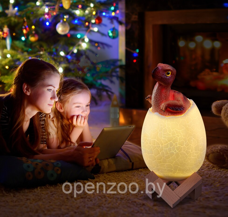 Светодиодный ночник Мезозой (лампа - ночник) 3D Динозавр игрушка с пультом управления, 16 цветов Аллозавр - фото 8 - id-p113253252