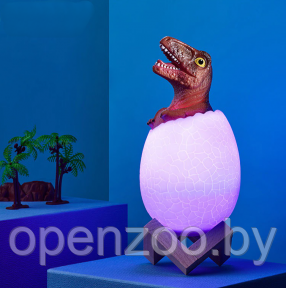 Светодиодный ночник Мезозой (лампа - ночник) 3D Динозавр игрушка с пультом управления, 16 цветов Фаброзавр - фото 1 - id-p113253254