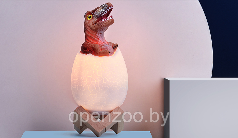 Светодиодный ночник Мезозой (лампа - ночник) 3D Динозавр игрушка с пультом управления, 16 цветов Фаброзавр - фото 5 - id-p113253254