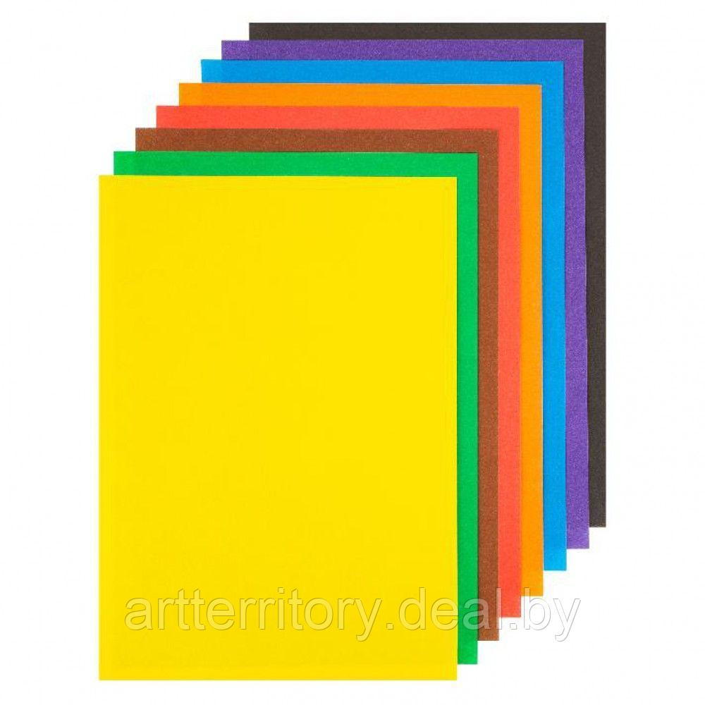 Набор цветной бумаги А-4 "Цветик" 8 цветов, 8листов, 65г/м2 - фото 2 - id-p214100655