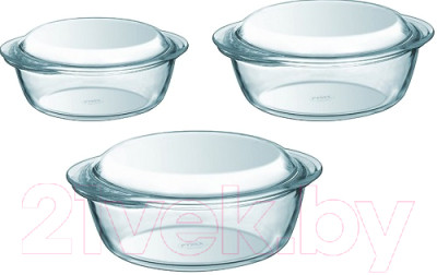 Комплект посуды для СВЧ Pyrex 912S637 - фото 1 - id-p214111658