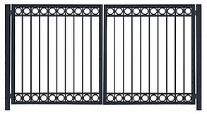 Ворота распашные "Кольцо", высота 2000мм, ширина 4000мм, тип 2