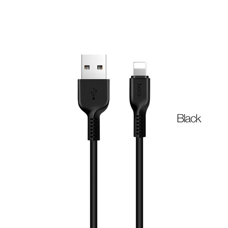 Кабель Lightning - USB 3м - HOCO X20, 1.5A, чёрный