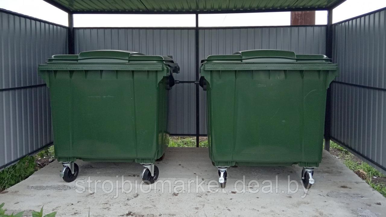 Мусорный пластиковый контейнер для ТБО и раздельного мусора 770 литров. Доставка по РБ. - фото 2 - id-p214125234