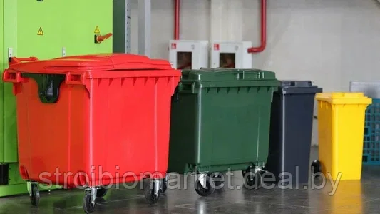 Мусорные пластиковые контейнера для ТБО и раздельного мусора 1100, 770, 660, 360, 240 литров. Доставка по РБ. - фото 2 - id-p214130776