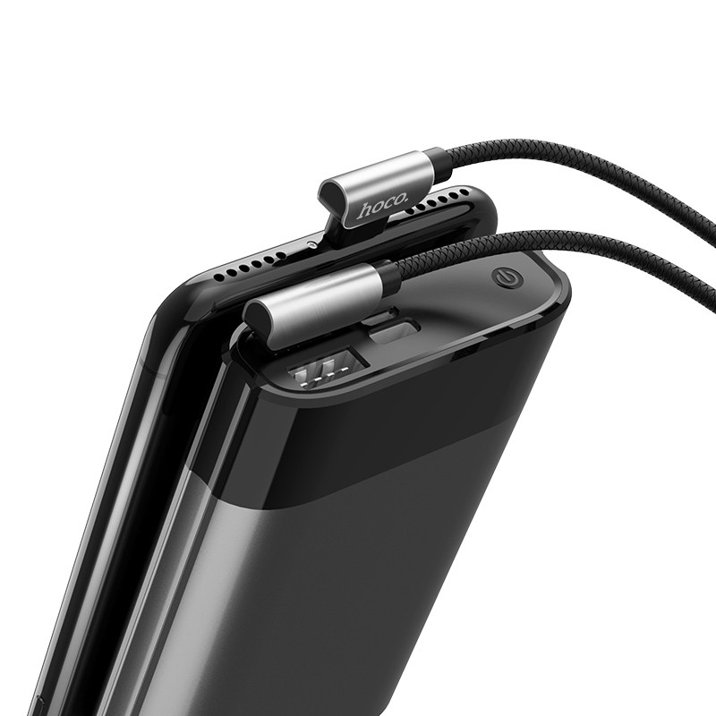 Кабель Lightning - USB 1.2м - HOCO U42 , 2.4A, чёрный, Г-образный - фото 3 - id-p214130823