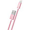 Кабель Lightning - USB 1м - HOCO X2, 2A, нейлоновая оплетка, розовый, фото 5