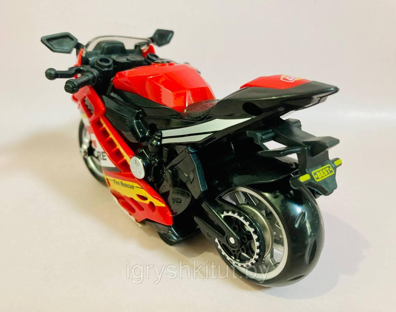 Мотоцикл инерционный, световые и звуковые эффекты, цвет в ассортименте - фото 9 - id-p214131955
