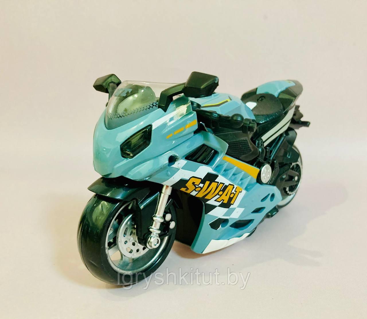 Мотоцикл инерционный, световые и звуковые эффекты, цвет в ассортименте - фото 3 - id-p214131955