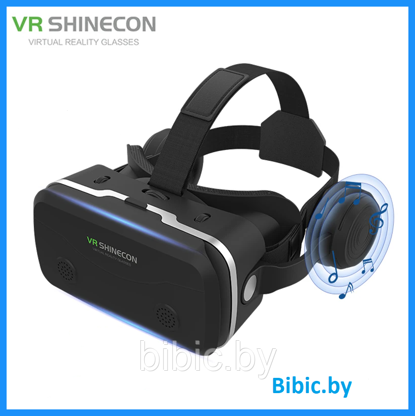 Очки виртуальной реальности с наушниками VR SHINECON SC-G15E на телефон смартфон, виртуальные 3Д 3D - фото 1 - id-p214165585