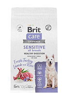 Сухой корм для собак Brit Care Dog Adult Sensitive Healthy Digestion (индейка, ягненок) 3 кг