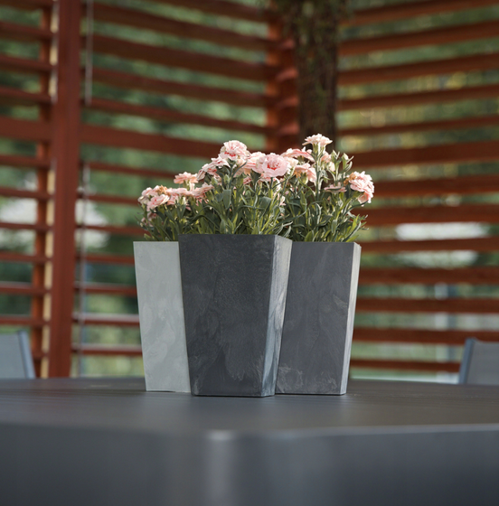 Горшок цветочный URBI SQUARE BETON EFFECT, серый бетон - фото 1 - id-p214167076