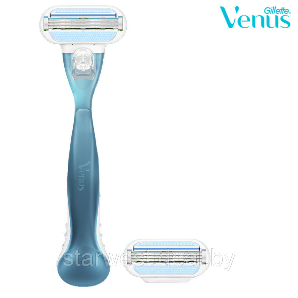 Gillette Venus Smooth с 2 кассетами Бритва / Станок для бритья женский - фото 4 - id-p133933818