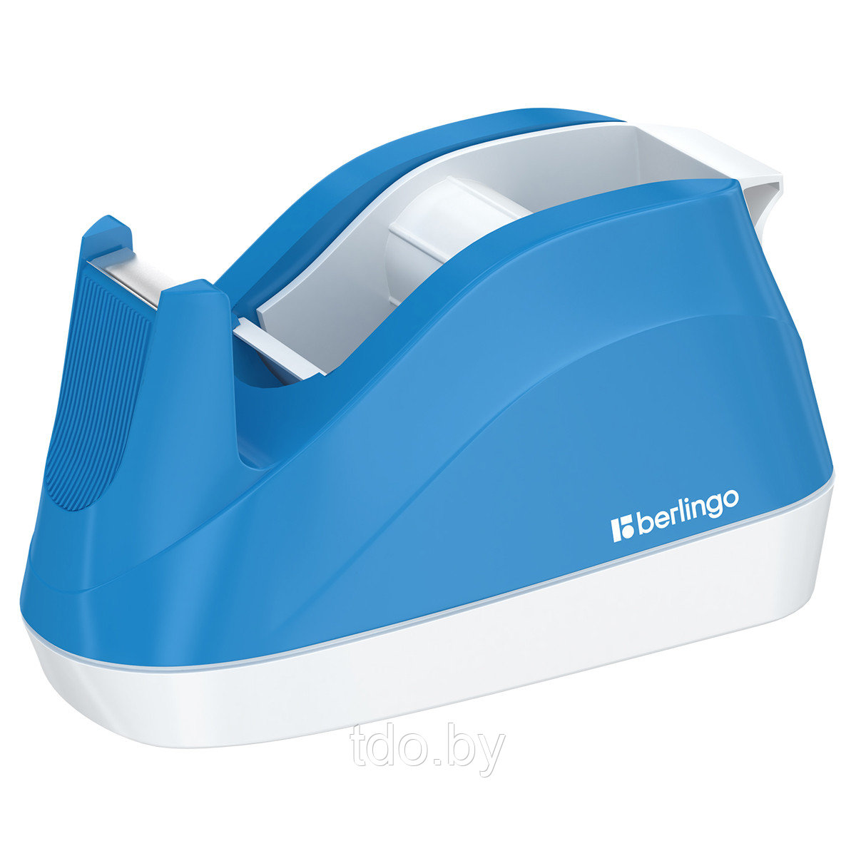 Диспенсер настольный Berlingo Fluent для канцелярской клейкой ленты, голубой - фото 1 - id-p214167313
