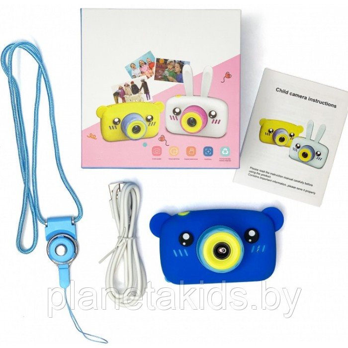 Детский фотоаппарат Мишка с чехлом ушками, детская камера Smart Kids Camera - фото 2 - id-p214167298