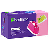 Диспенсер настольный Berlingo Fluent для канцелярской клейкой ленты, розовый, фото 2