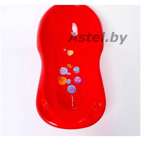 Ванночка детская Эльфпласт (арт.033)+ Горка для купания красный - фото 2 - id-p214167360