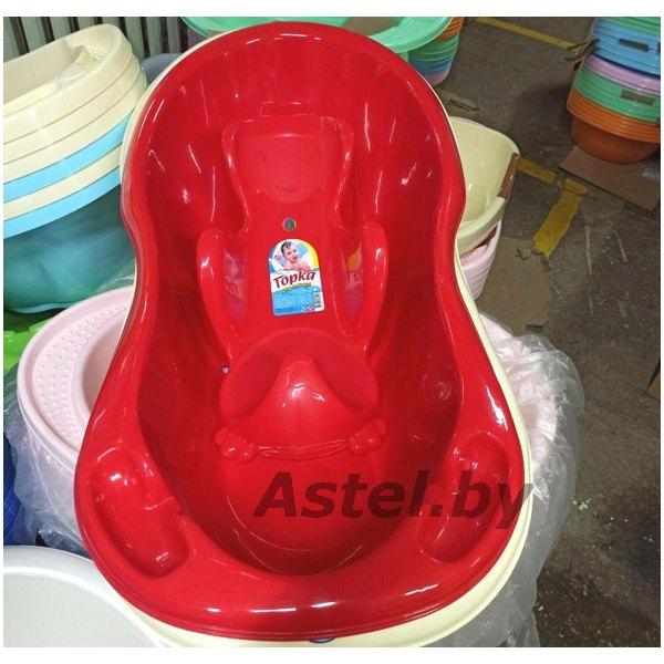 Ванночка детская Эльфпласт (арт.033)+ Горка для купания красный - фото 4 - id-p214167360