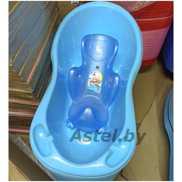Ванночка детская Эльфпласт (арт.033)+ Горка для купания голубой - фото 1 - id-p214167364