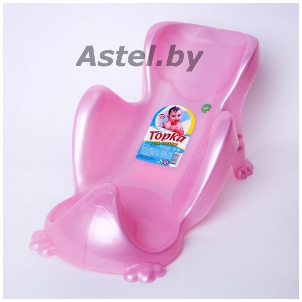 Ванночка детская Эльфпласт (арт.033)+ Горка для купания розовый - фото 3 - id-p214167366