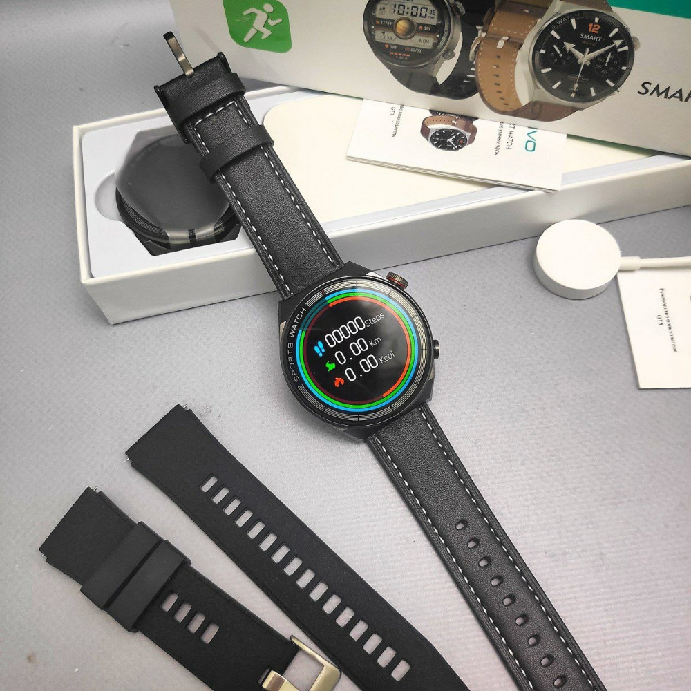 Умные часы Smart Watch Mivo GT3 /1.5"/ IP68 / NFC / 2 комплекта ремешков - фото 1 - id-p214170130