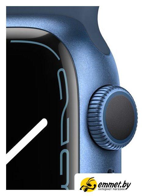 Умные часы Apple Watch Series 7 41 мм (синий/синий омут спортивный) - фото 3 - id-p214173281