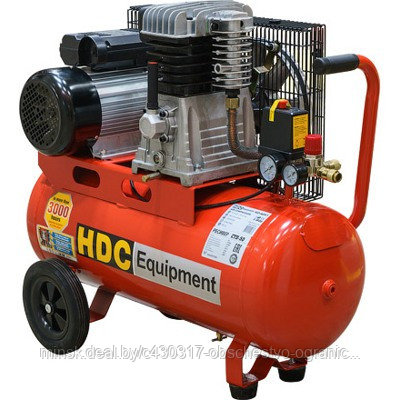 HDC HD-A051, Компрессор, 396 л/мин, 10 атм, ременной, масляный, ресив. 50 л, 220 В, 2.20 кВт - фото 1 - id-p214173078