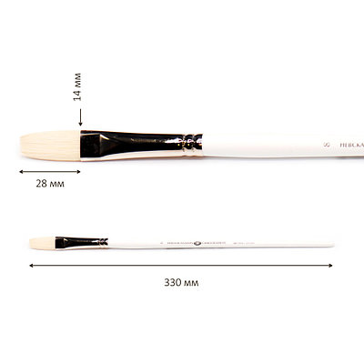 «Невская Палитра» щетина плоская длинная ручка
