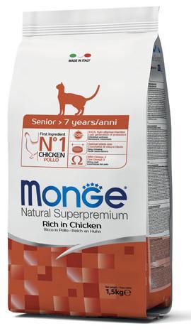 Monge Senior cat (курица), 1,5 кг - фото 1 - id-p214174670