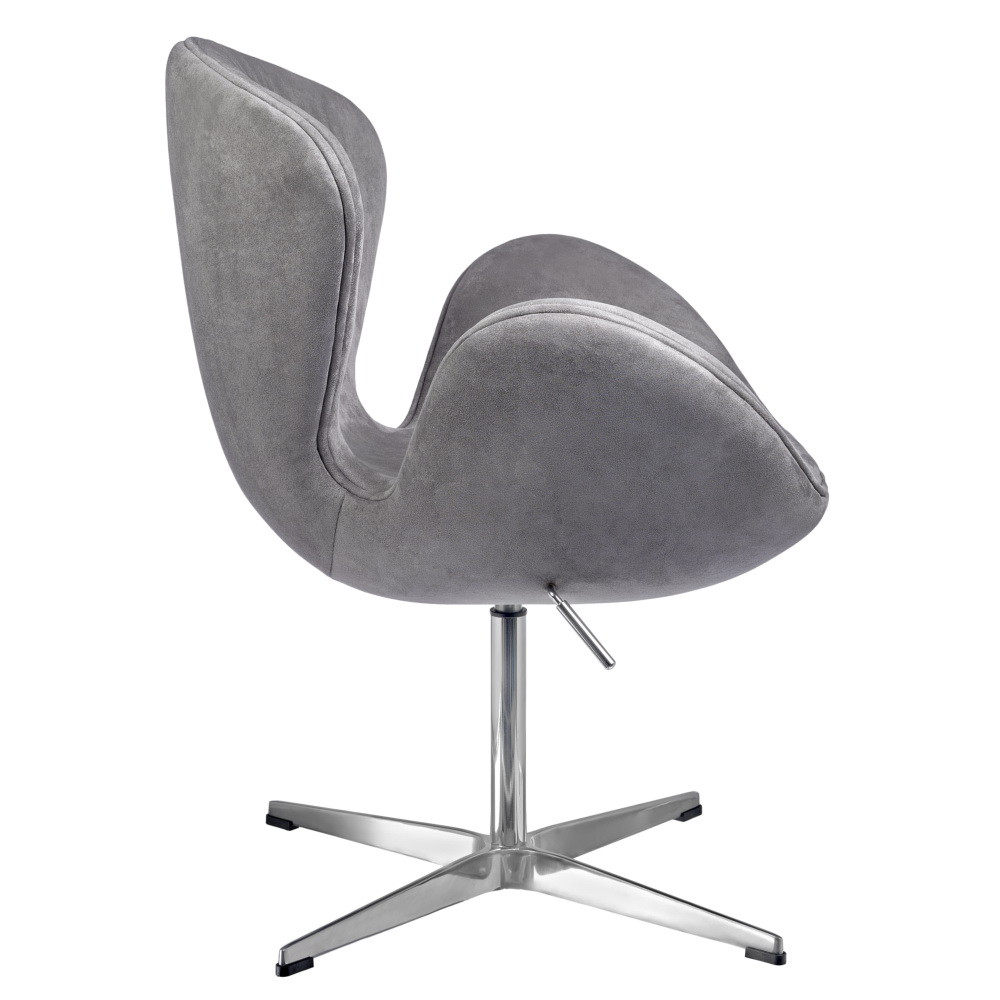 Кресло SWAN STYLE CHAIR серый, искусственная замша - фото 2 - id-p212056577